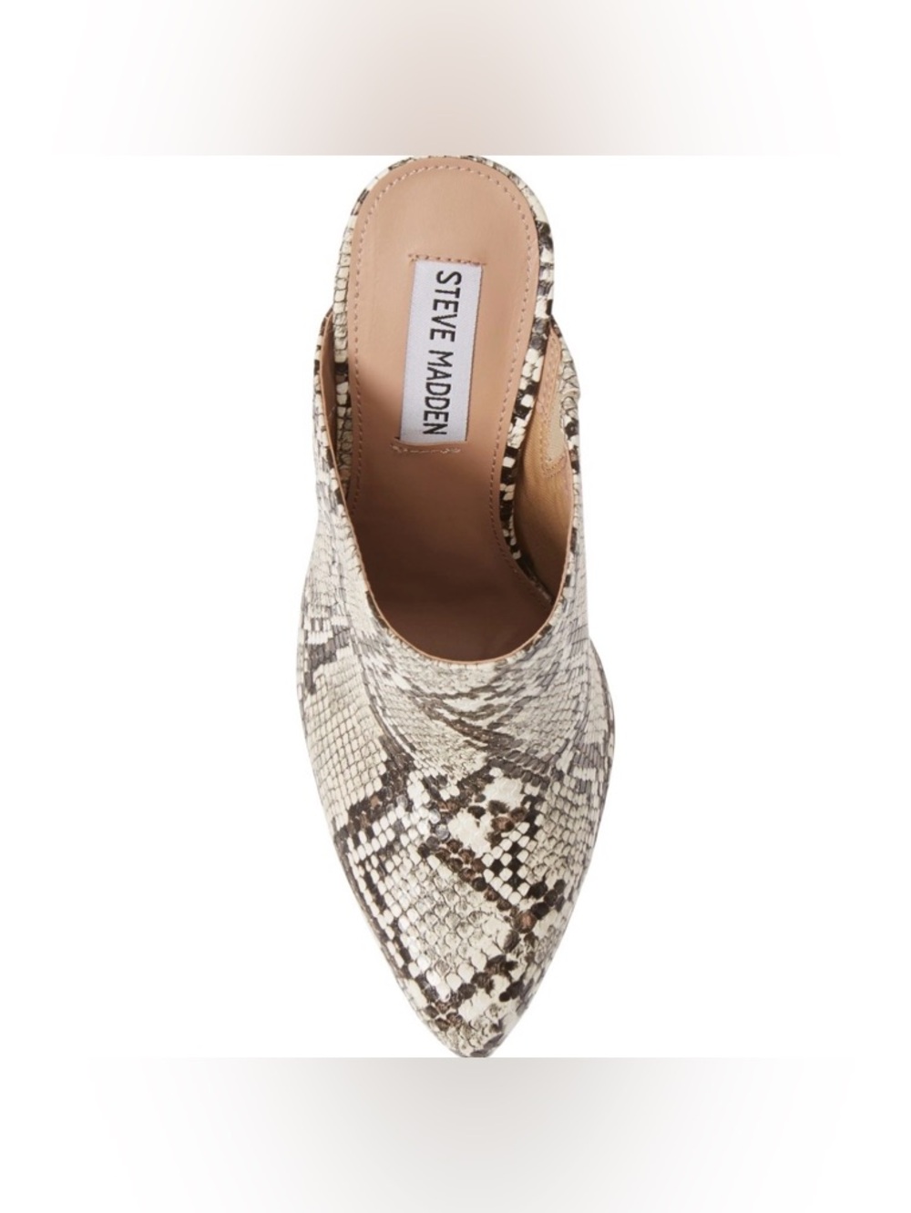 Steve Madden Snakeskin Pointed-Toe Mule